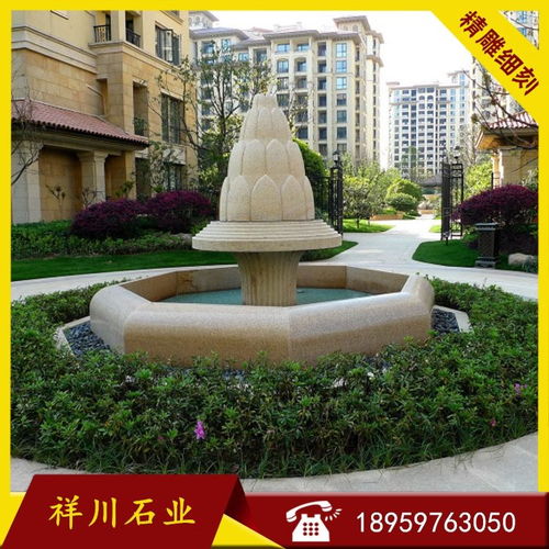 石材水钵 广场景观中的艺术与自然之美